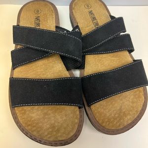 Nature‎ Trek-Sandals-Black/Tan - Size: 8, Pre-Owned